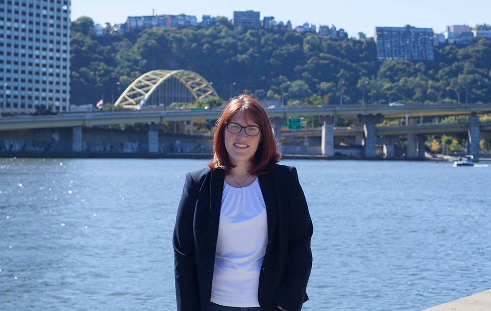 Pictured is Master of Science in environmental studies alumna Courtney Mahronich. | Photo by Olivia Ruk